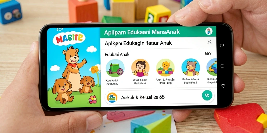 Tampilan antarmuka 6CF yang ramah anak dan edukatif.