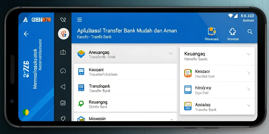 Antarmuka aplikasi AGEN878 yang intuitif untuk Transfer Bank.