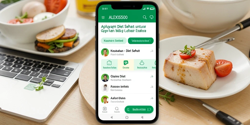 Antarmuka ALEXIS500 yang menarik dan fungsional untuk Diet Sehat.
