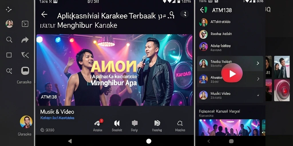 Antarmuka aplikasi Karaoke ATM138 yang menarik dan interaktif.