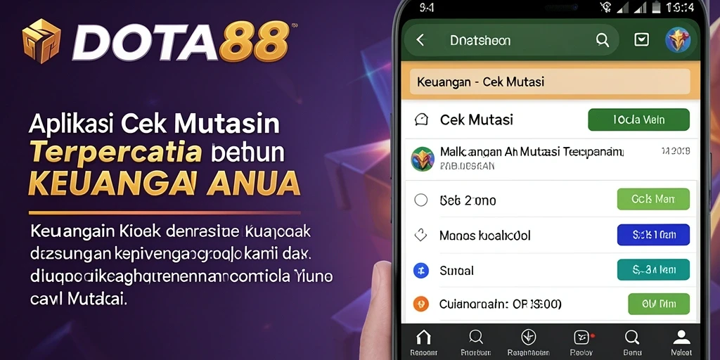 Tampilan antarmuka aplikasi Cek Mutasi DOTA88 yang sederhana dan informatif.