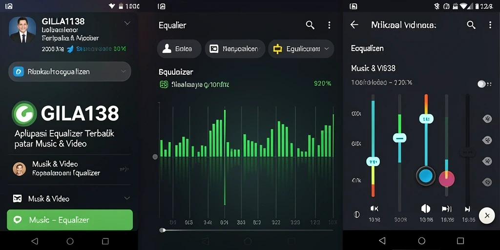 Tampilan antarmuka utama aplikasi Equalizer GILA138 yang menarik.