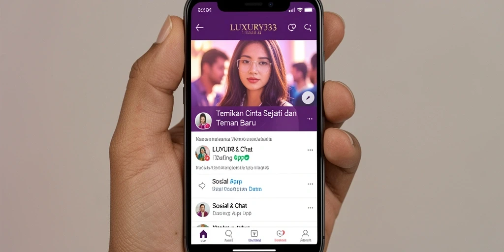 Antarmuka user-friendly LUXURY333 yang memudahkan pencarian pasangan.