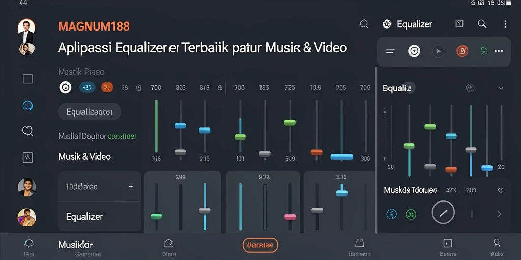 Antarmuka MAGNUM188 yang menawan dengan kontrol Equalizer yang mudah.