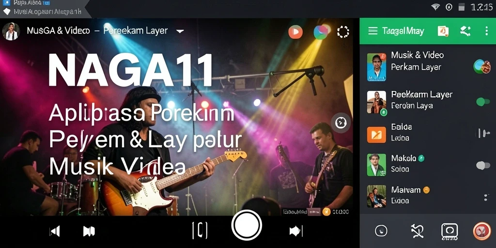 Antarmuka aplikasi NAGA11 yang intuitif untuk merekam layar.